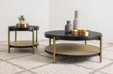Orleans Furniture - Coaster - Arini 2-piece Round Coffee and End Table Set Black - 706198-S2